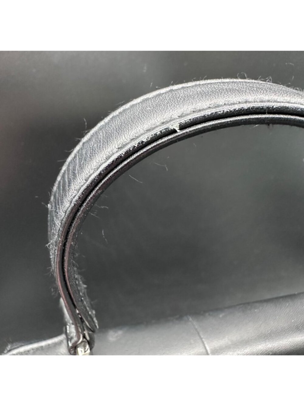 Vintage Purse Faux Leather Black Y2K Handbag Top Handle Silver Buckle Retro - Picture 11 of 16